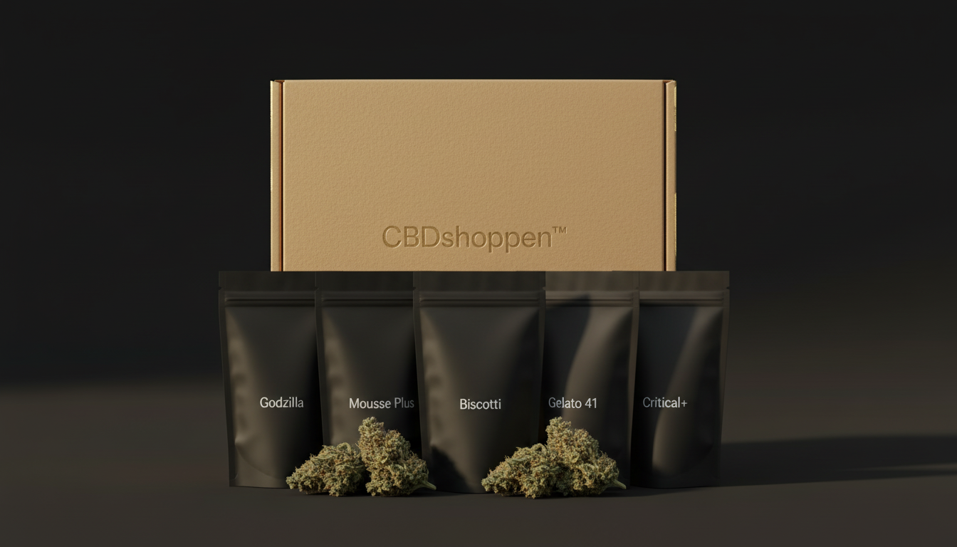 CBDshoppen™ Sample Box – Vælg 5 Varianter (10 g total)